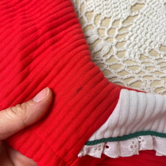 Vintage 1990s Childwise Baby Girl 12 Months Reindeer Applique Hooded Sweatshirt - Picture 4 of 4